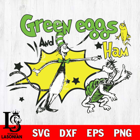 Green eggs ham svg, Dr seuss svg eps dxf png file, Digital Download,Instant Download