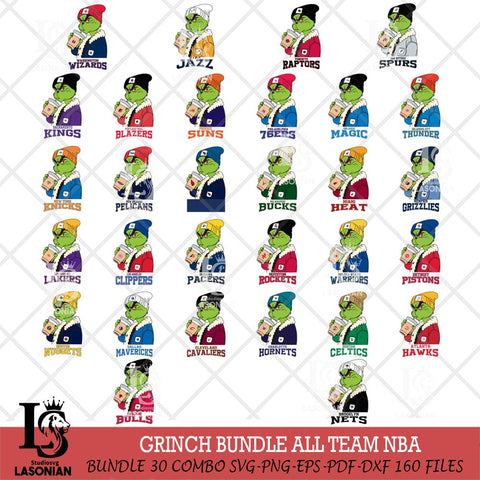 Grinch Bougie Football NBA ALL TEAM Svg Eps Dxf Png File, Digital Download, Instant Download