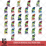Grinch Bougie Leopard NBA ALL TEAM Svg Eps Dxf Png File, Digital Download, Instant Download