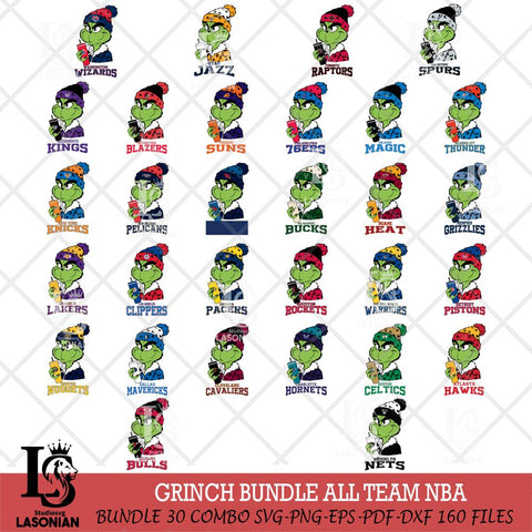 Grinch Bougie Leopard NBA ALL TEAM Svg Eps Dxf Png File, Digital Download, Instant Download