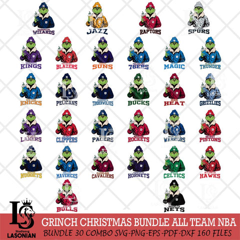 Grinch Christmas NBA Cut Files Cricut, Svg Dxf Eps Png file , Silhouette