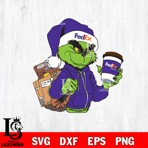 Grinch FDX Svg Eps Dxf Png File,Christmas File Cut ,Digital Download ,Instant Download, Cricut File