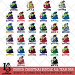 Grinch Leopard Christmas NBA Cut Files Cricut, Svg Dxf Eps Png file , Silhouette