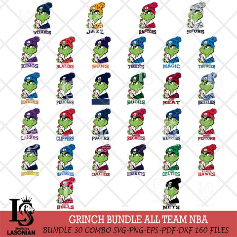 Grinch Tree Cake NBA ALL TEAM Svg Eps Dxf Png File, Digital Download, Instant Download