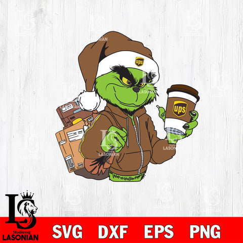 Grinch UPS Svg Eps Dxf Png File,Christmas File Cut ,Digital Download ,Instant Download, Cricut File