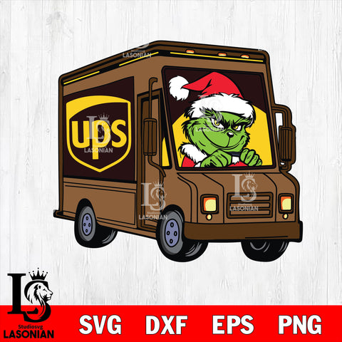 Grinch UPS Truck Svg Eps Dxf Png File,Christmas File Cut ,Digital Download ,Instant Download, Cricut File