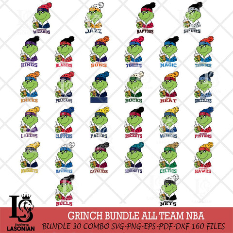Grinch hat NBA ALL TEAM Svg Eps Dxf Png File, Digital Download, Instant Download