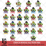 Grinch with coffee NBA ALL TEAM Svg Eps Dxf Png File, Digital Download, Instant Download