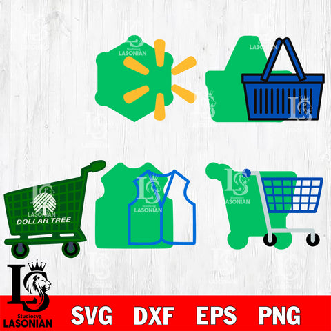 Grocery Cart Bundle SVG DXF EPS PNG FILE, File Cut, Digital Download,Instant Download, Silhouette