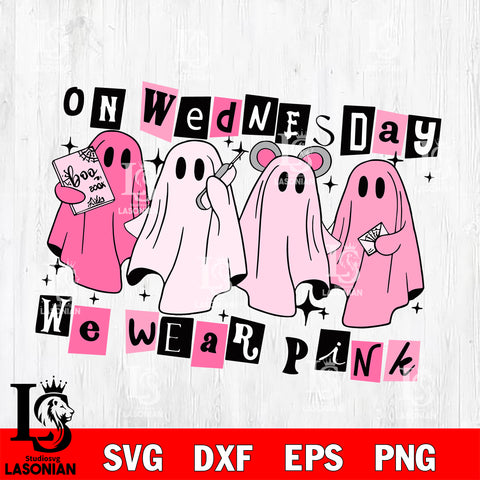 On wednesday we wears pink SVG DXF EPS PNG file, Digital Download , Instant Download