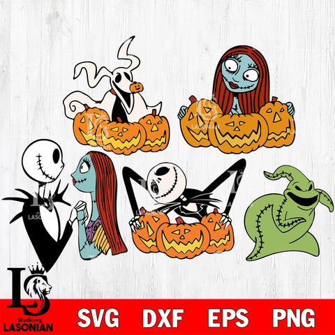 Nightmare Before Christmas Pumpkin svg, Nightmare Before Christmas svg eps dxf png file, Digital download