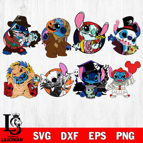 Halloween Stitch SVG Bundle SVG, Stitch halloween svg eps dxf png file, Digital download