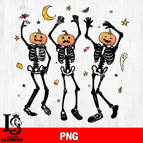 Dancing Skeletons Halloween PNG file, Digital Download , Instant Download