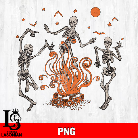 Dancing Skeletons Halloween PNG file, Digital Download , Instant Download