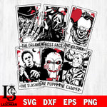 Horror bundle svg, Horror Characters Tarot Card SVG, Horror friends  PNG SVG DXF EPS PNG FILE, Digital Download, Instant Download