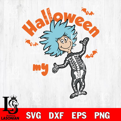 Halloween is My Thing Digital Download , DR seuss File Cut, SVG DXF EPS PNG PDF File, Silhouette