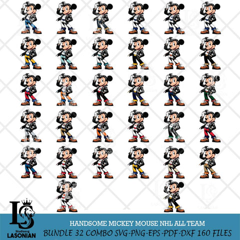 Handsome Mickey Mouse NHL Svg Eps Dxf Png File, Digital Download, Instant Download