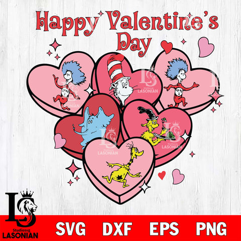 Happy valentine's day svg, Dr seuss svg eps dxf png file, Digital Download,Instant Download