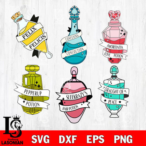 Harry Potter Poiton Bundle SVG DXF EPS PNG FILE, Halloween File Cut, Digital Download,Instant Download, Silhouette,Horror Cricut