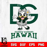 Hawaii Rainbow Warriors Dolce And Gabbana Daisy Duck Disney Svg Eps Dxf Png File, Digital Download, Instant Download