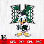 Hawaii Rainbow Warriors Fancy Daisy Duck Disney Svg Eps Dxf Png File, Digital Download, Instant Download