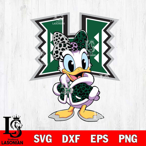 Hawaii Rainbow Warriors Fancy Daisy Duck Disney Svg Eps Dxf Png File, Digital Download, Instant Download