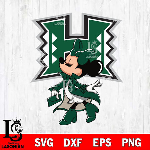 Hawaii Rainbow Warriors Glamorous Minnie Svg Eps Dxf Png File, Digital Download, Instant Download