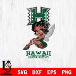 Hawaii Rainbow Warriors Beauty Black Fairy Betty Boop, Svg Eps Dxf Png File, Digital Download
