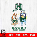 Hawaii Rainbow Warriors Bluey Bingo Dance Mode Svg Eps Dxf Png File, NCAA svg, Digital Download, Instant Download