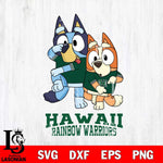 Hawaii Rainbow Warriors Bluey Chilli Dance Mode Svg Eps Dxf Png File, Digital Download, Instant Download