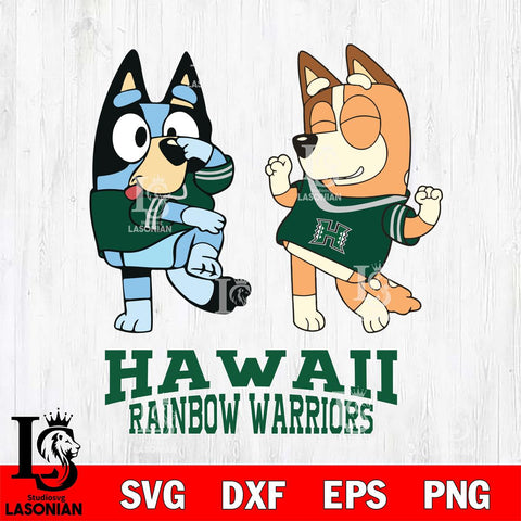 Hawaii Rainbow Warriors Bluey Chilli Sport Svg Eps Dxf Png File, Digital Download, Instant Download