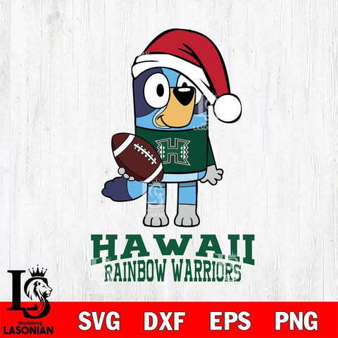 Hawaii Rainbow Warriors Bluey Christmas Svg Eps Dxf Png File, Digital Download
