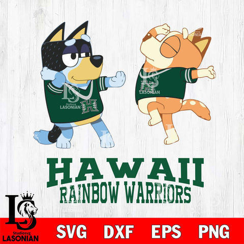 Hawaii Rainbow Warriors Bluey Dance Svg Eps Dxf Png File, Digital Download, Instant Download