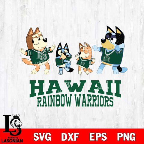 Hawaii Rainbow Warriors Bluey Dance Squats Svg Eps Dxf Png File, Digital Download, Instant Download