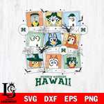 Hawaii Rainbow Warriors Bluey Halloween Sport Svg Eps Dxf Png File, Digital Download, Instant Download