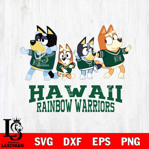 Hawaii Rainbow Warriors Bluey Mode Dance Squats Svg Eps Dxf Png File, Digital Download, Instant Download