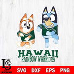 Hawaii Rainbow Warriors Bluey with Chilli Dance Svg Eps Dxf Png File, Digital Download, Instant Download