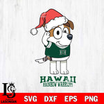Hawaii Rainbow Warriors Christmas Bluey Jack Sport Cut Files,Bluey Cricut,Christmas Svg , Bluey svg , Digital Download, dxf eps png pdf file