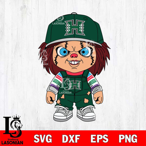 Hawaii Rainbow Warriors Chucky Football Horror Halloween Svg Eps Dxf Png File, NCAA svg, Digital Download, Instant Download