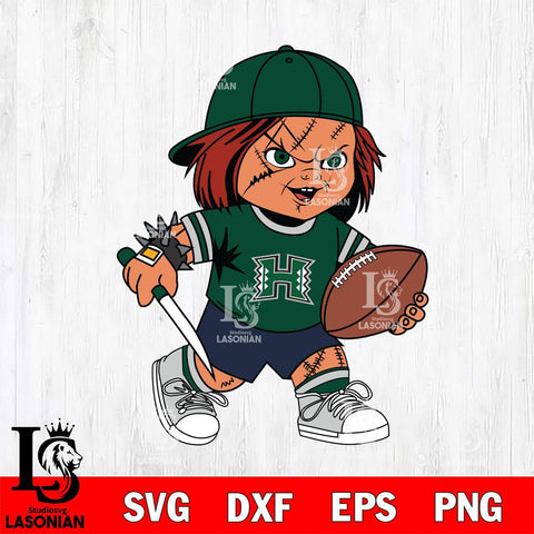 Hawaii Rainbow Warriors Chucky Horror 10 Svg Eps Dxf Png File, NCAA svg, Digital Download, Instant Download