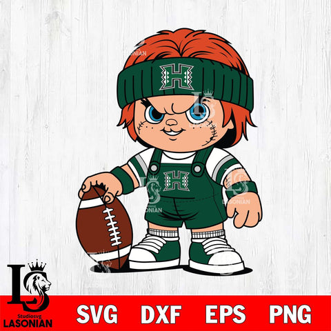 Hawaii Rainbow Warriors Chucky Horror 5 Svg Eps Dxf Png File, NCAA svg, Digital Download, Instant Download