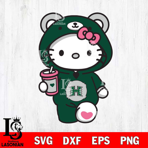 Hawaii Rainbow Warriors Cute Hello Kitty Svg Eps Dxf Png File, Digital Download, Instant Download