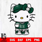 Hawaii Rainbow Warriors Cute Hello Kitty Football 2 Svg Eps Dxf Png File, NCAA svg, Digital Download, Instant Download
