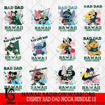 Hawaii Rainbow Warriors Disney Rad Dad NCAA Bundle 12 SVG DXF EPS PNG FILE, BUNDLE NCAA Disney Father day File Cut,Digital Download,Instant Download,Disney Svg Files