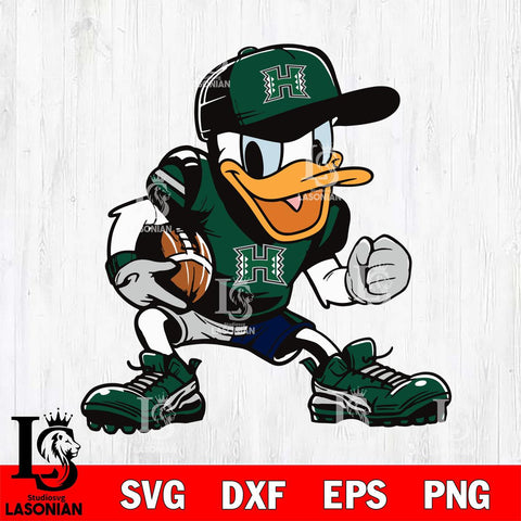Hawaii Rainbow Warriors Donal Duck Svg Eps Dxf Png File, NCAA svg, Digital Download, Instant Download