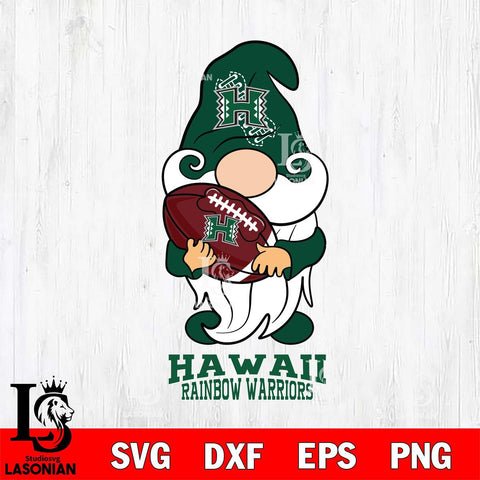 Hawaii Rainbow Warriors Gnomes Christmas football Svg Eps Dxf Png File, Digital Download, Instant Download