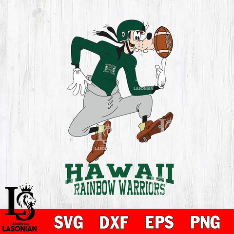 Hawaii Rainbow Warriors Goofy Circus Football SVG DXF EPS PNG FILE,NCAA svg ,Football Digital Download,Instant Download, Silhouette