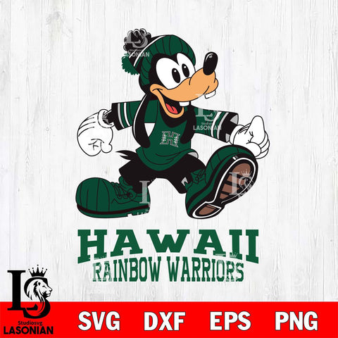 Hawaii Rainbow Warriors Goofy Cool Sport SVG DXF EPS PNG FILE,NCAA svg ,Football Digital Download,Instant Download, Silhouette
