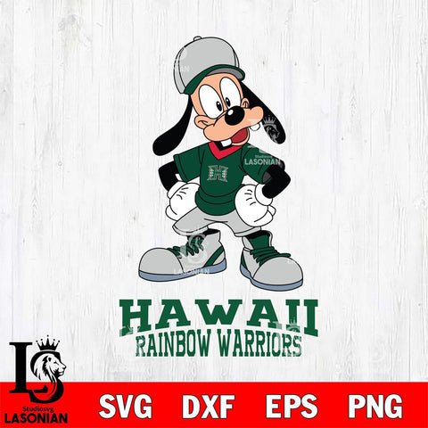 Hawaii Rainbow Warriors Goofy Sport SVG DXF EPS PNG FILE,NCAA svg ,Football Digital Download,Instant Download, Silhouette