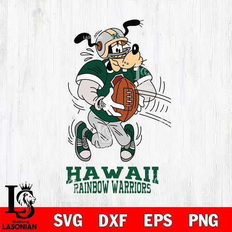 Hawaii Rainbow Warriors Goofy Sport Football SVG DXF EPS PNG FILE,NCAA svg ,Football Digital Download,Instant Download, Silhouette